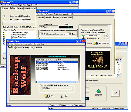 Backup Wolf Backup Software 3.23 screenshot