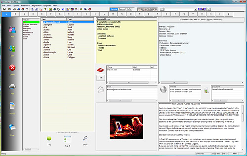 Address Management Software Screen Shot