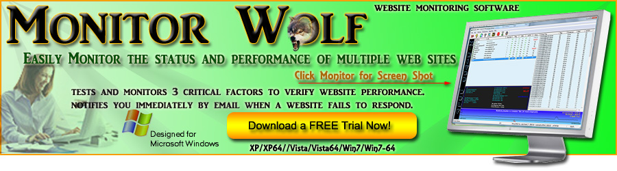 Monitor Wolf Website Monitoring Software Top Image